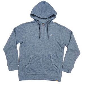 Quiksilver Waterman 1/4 Zip Pullover Hoodie Mens Small Blue Surf Skate